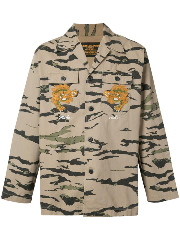 Maharishi - Printed Shirt - Men - Cotton - S, Brown, Cotton
