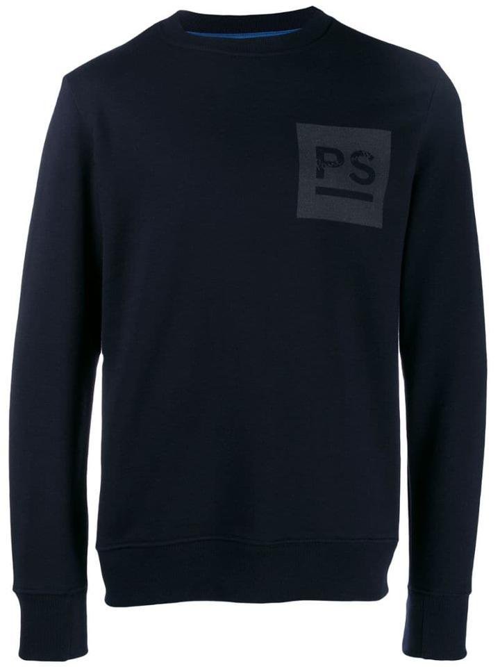 Ps Paul Smith Logo Print Sweatshirt - Blue