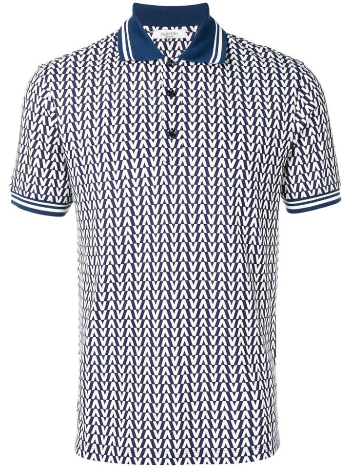 Valentino V Logo Polo Shirt - White