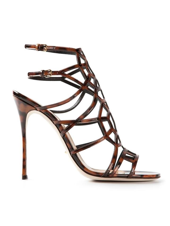 Sergio Rossi Tortoise Shell Stiletto Sandals