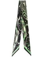 Rockins - Printed Silk Scarf - Women - Silk - One Size, Women's, Black, Silk