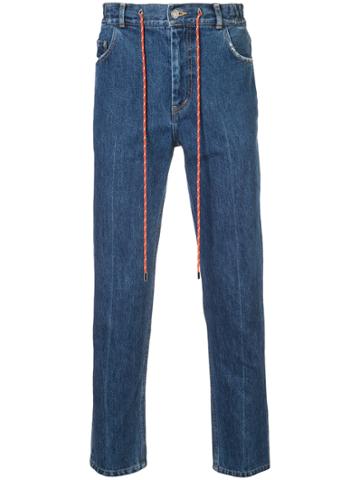 Christian Dada Drawstring Jeans - Blue