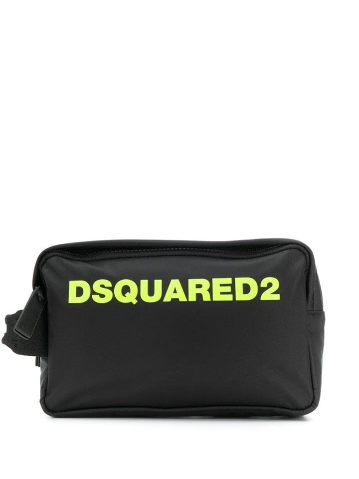 Dsquared2 Logo Print Wash Bag - Black