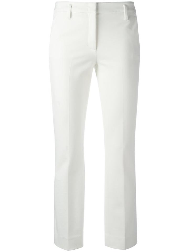 Dorothee Schumacher Cropped Trousers, Women's, Size: Iii, White, Viscose/polyamide/spandex/elastane