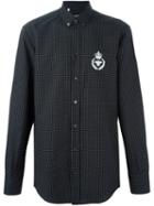 Dolce & Gabbana Polka Dot Print Shirt, Men's, Size: 38, Black, Cotton