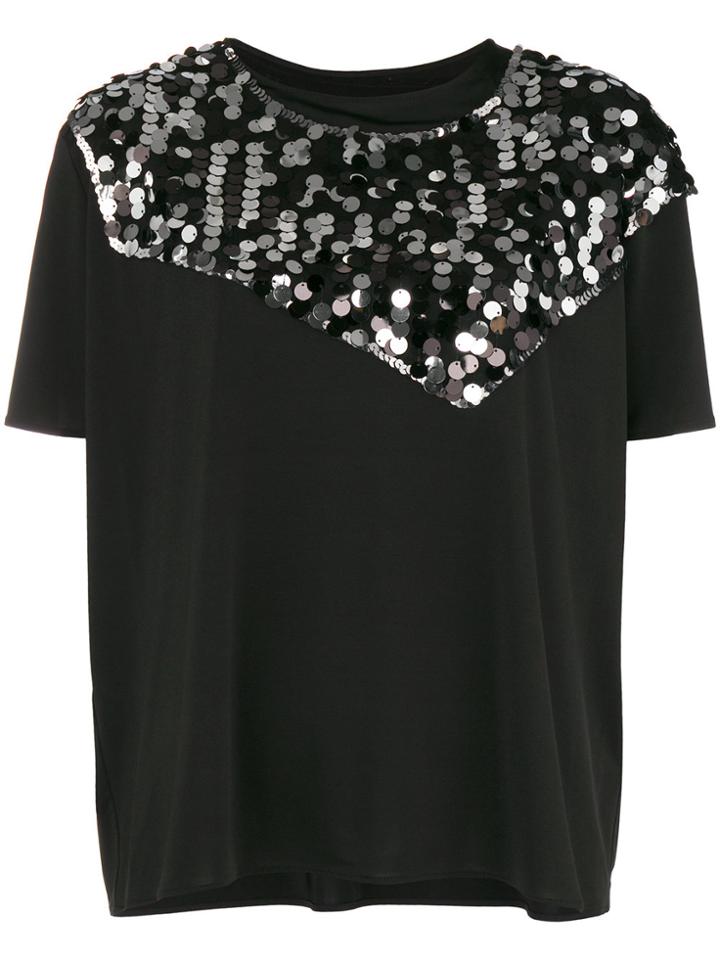 Mm6 Maison Margiela Sequin T-shirt - Black