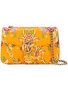 Gucci - Gg Marmont Jaquard Shoulder Bag - Women - Silk - One Size, Yellow/orange, Silk