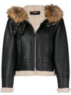 Barbara Bui Zipped Shearling Jacket - Black