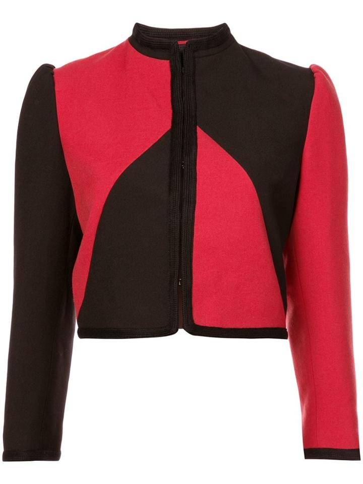 Gucci Guccy Embellished Cropped Jacket - Red