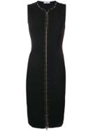 Versace Collection Zipped Studded Dress - Black