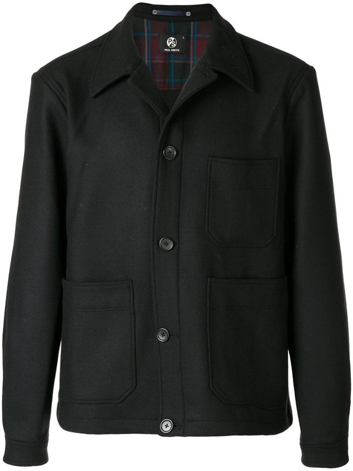 Ps By Paul Smith Button Front Jacket - Black