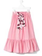 Lace-up Pleated Skirt - Kids - Cotton - 10 Yrs, Pink/purple, Msgm Kids