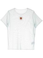 Tu Es Mon Trésor Heart Embroidered Mesh T-shirt - Blue