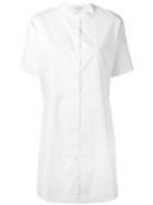 James Perse Shortsleeved Shirt Dress, Women's, Size: Medium, White, Cotton/nyamplung Oil