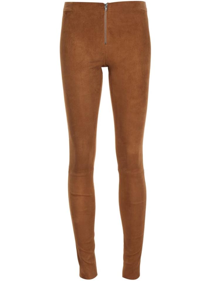 Alice+olivia Suede Skinny Fit Leggings