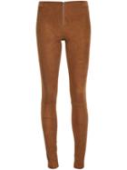 Alice+olivia Suede Skinny Fit Leggings