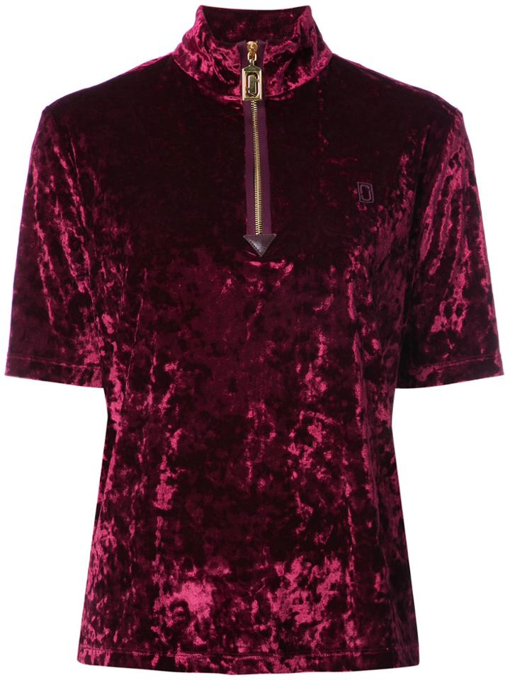 Marc Jacobs Zip Front Top - Pink & Purple