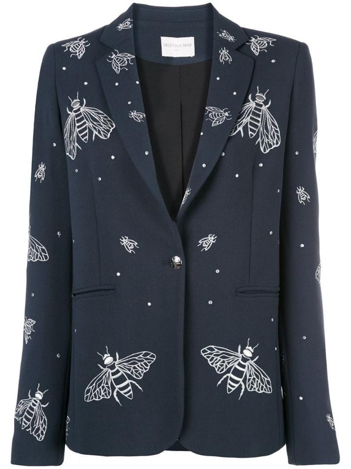 Valentina Shah Bee Embroidery Blazer - Blue