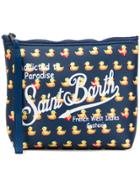 Mc2 Saint Barth Duck Print Logo Wash Bag - Blue