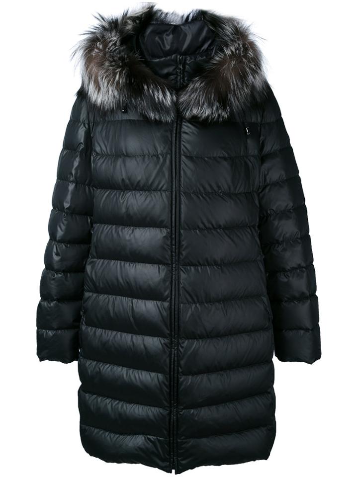 Liska Goose Feather Down Coat - Black