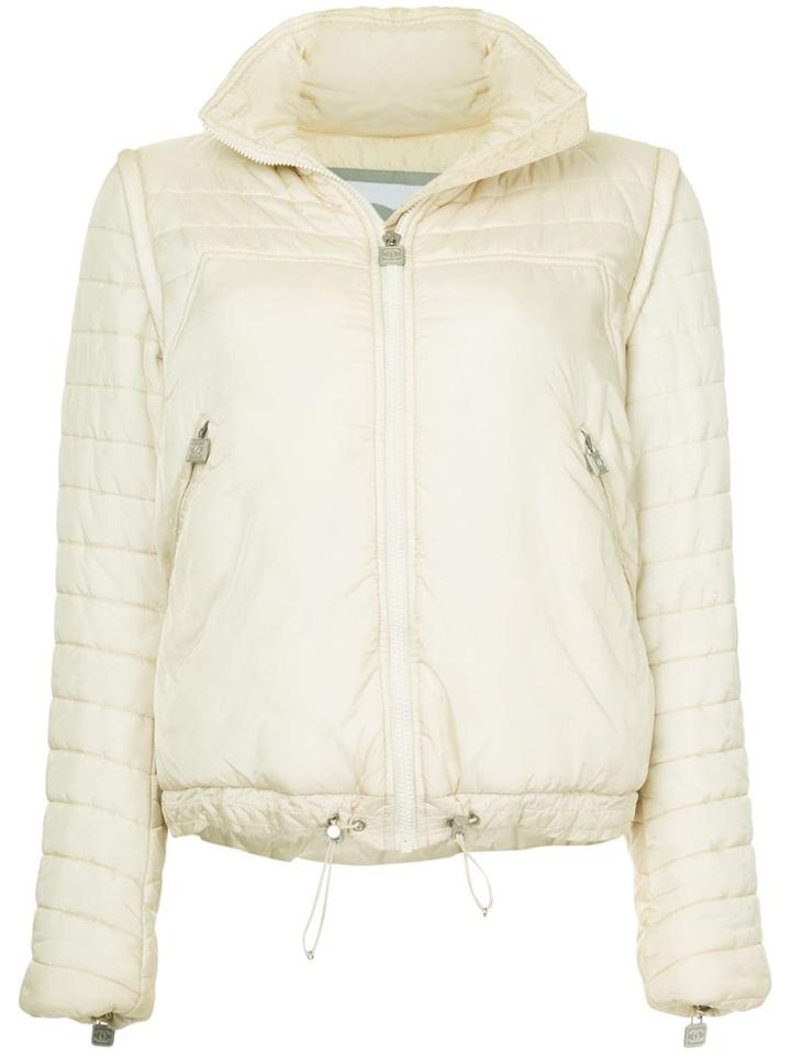 Chanel Vintage Chanel Removable Sleeve Jacket - White