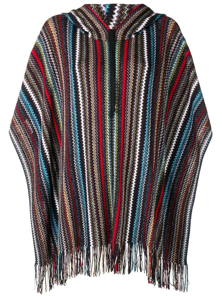 Missoni Hooded Poncho - Black