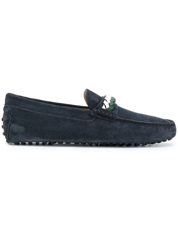 Tod's Woven Detail Slippers - Blue