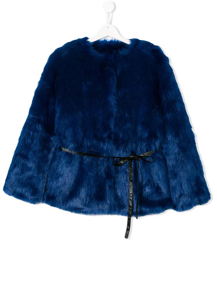 John Richmond Kids Tied Coat - Blue