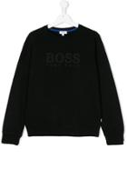 Boss Kids Teen Logo Embroidered Sweatshirt - Black