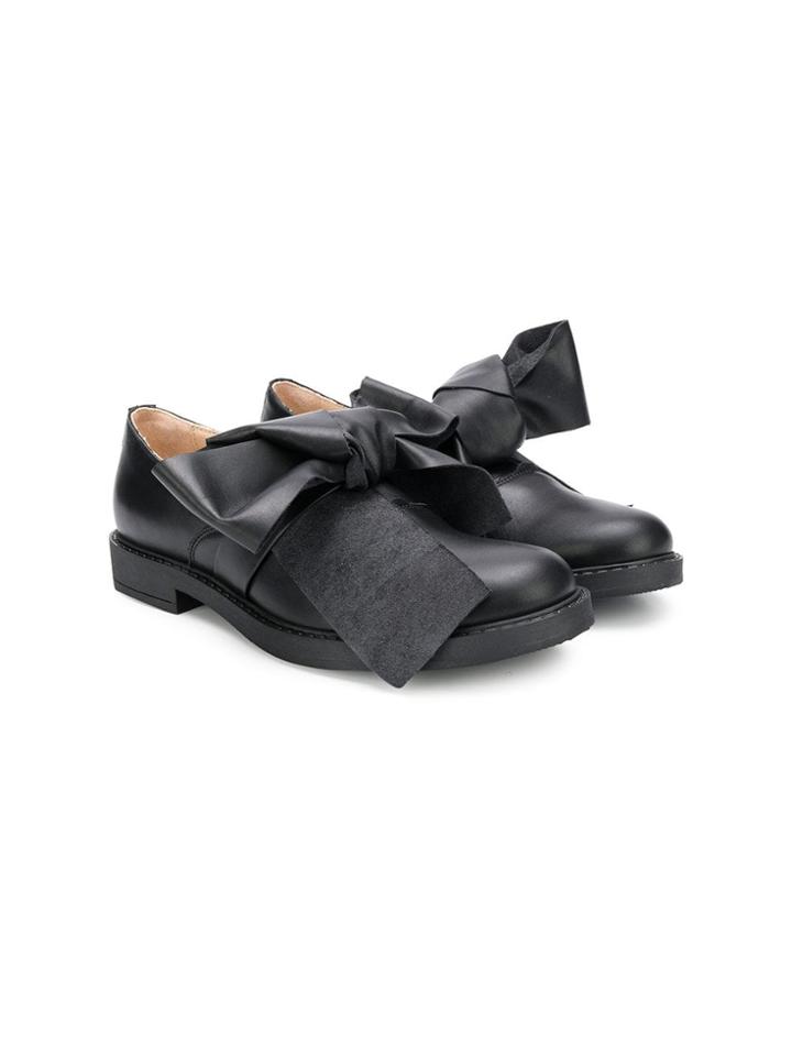 Florens Teen Bow Detail Loafers - Black