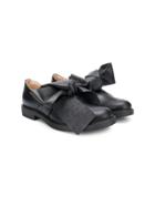 Florens Teen Bow Detail Loafers - Black