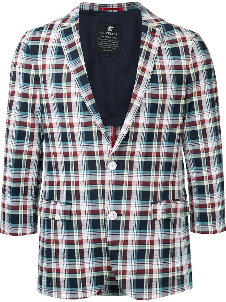 Loveless - Shrunken Checked Blazer - Men - Cotton/polyurethane - 3, Cotton/polyurethane