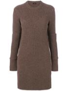 Joseph Long Ribbed Knit Jumper - Brown