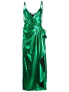 Attico Draped Midi Dress - Green