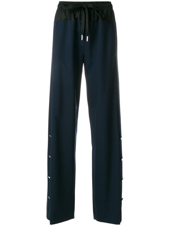 Cédric Charlier Drawstring Wide-leg Pants - Blue