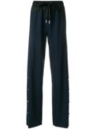 Cédric Charlier Drawstring Wide-leg Pants - Blue