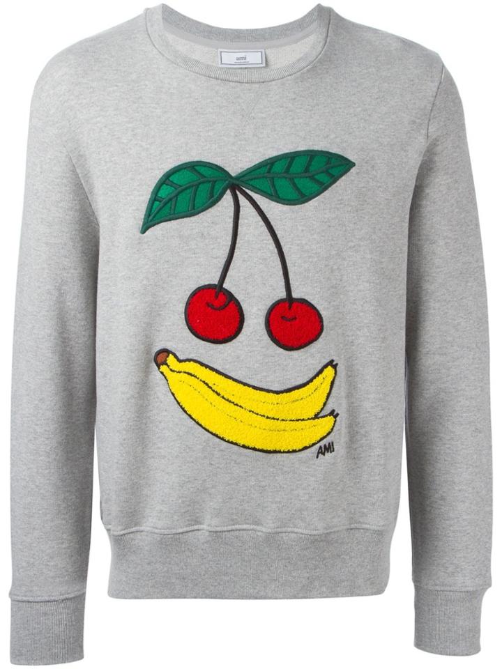 Ami Alexandre Mattiussi Cherries And Banana Embroidered Sweatshirt -