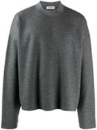 Jil Sander Mock Neck Knitted Jumper - Grey