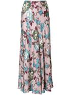 Department 5 Floral Flared Maxi Skirt - Pink & Purple