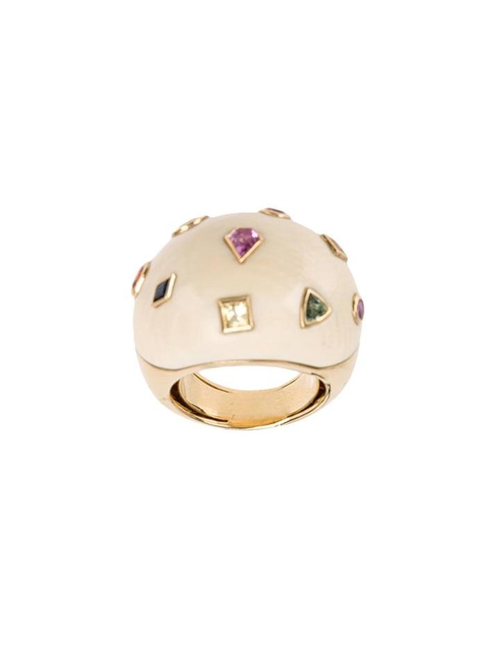 Bibi Van Der Velden 'pop Art' Big Ring, Women's, Size: 55, White