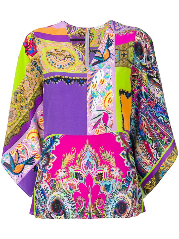 Etro Etno Print V-neck Blouse - Multicolour