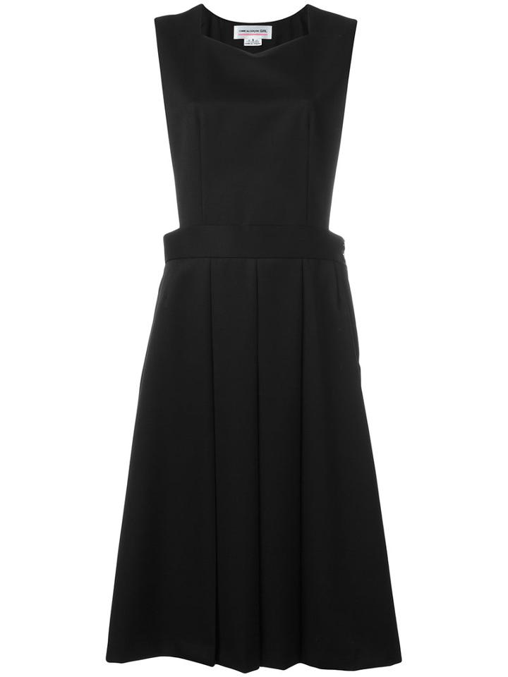 Comme Des Garçons Girl - Pleated Midi Dress - Women - Cupro/wool - M, Black, Cupro/wool