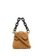 Yuzefi Snake Effect Shoulder Bag - Orange