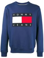 Logo Patch Sweatshirt - Men - Cotton/polyester - L, Blue, Cotton/polyester, Tommy Jeans