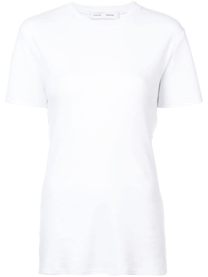 Proenza Schouler Pswl Open Back Button T-shirt - White