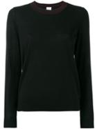 Paul Smith - Bicolour Round Neck Jumper - Women - Silk/wool - M, Women's, Black, Silk/wool