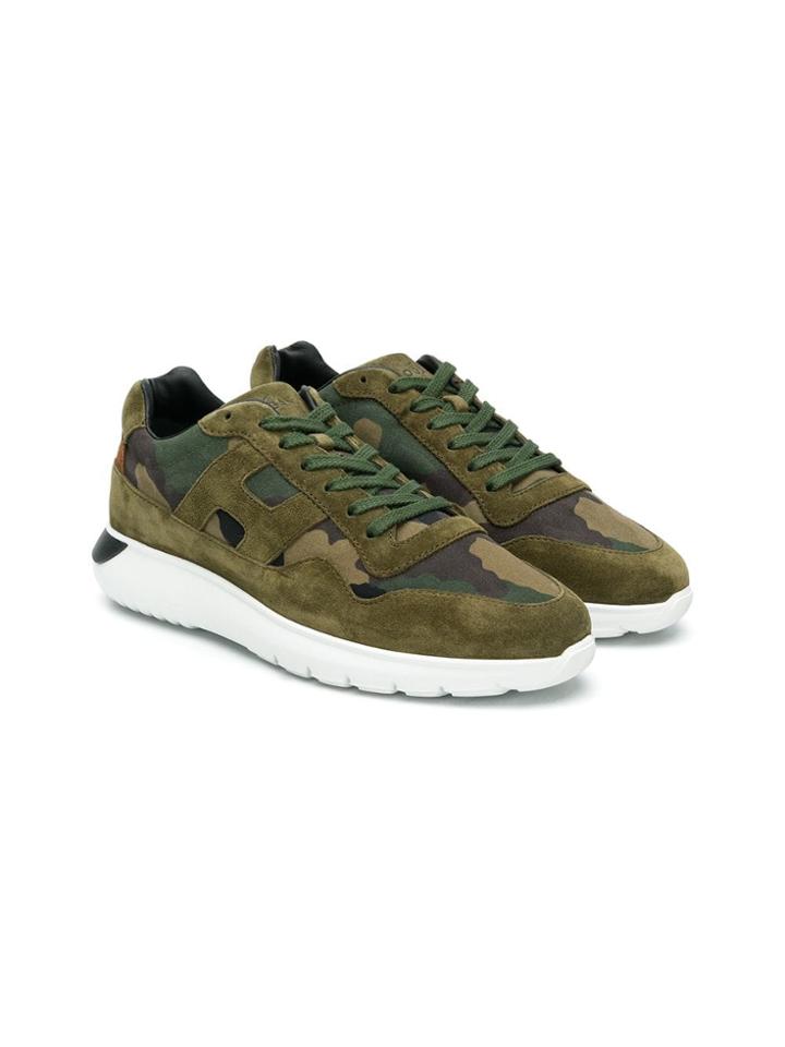 Hogan Kids Hogan Kids Hxc3710ap30 Jui6edb Leather - Green