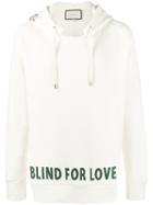 Gucci - Blind For Love Embroidered Hoodie - Men - Cotton - M, Nude/neutrals, Cotton