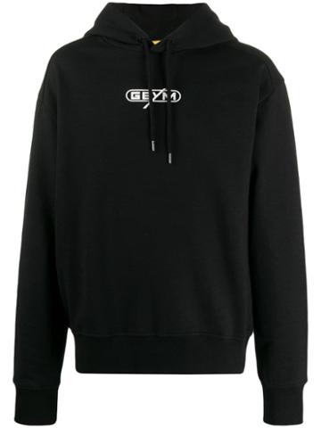Geym Logo Printed Hoodie - Black