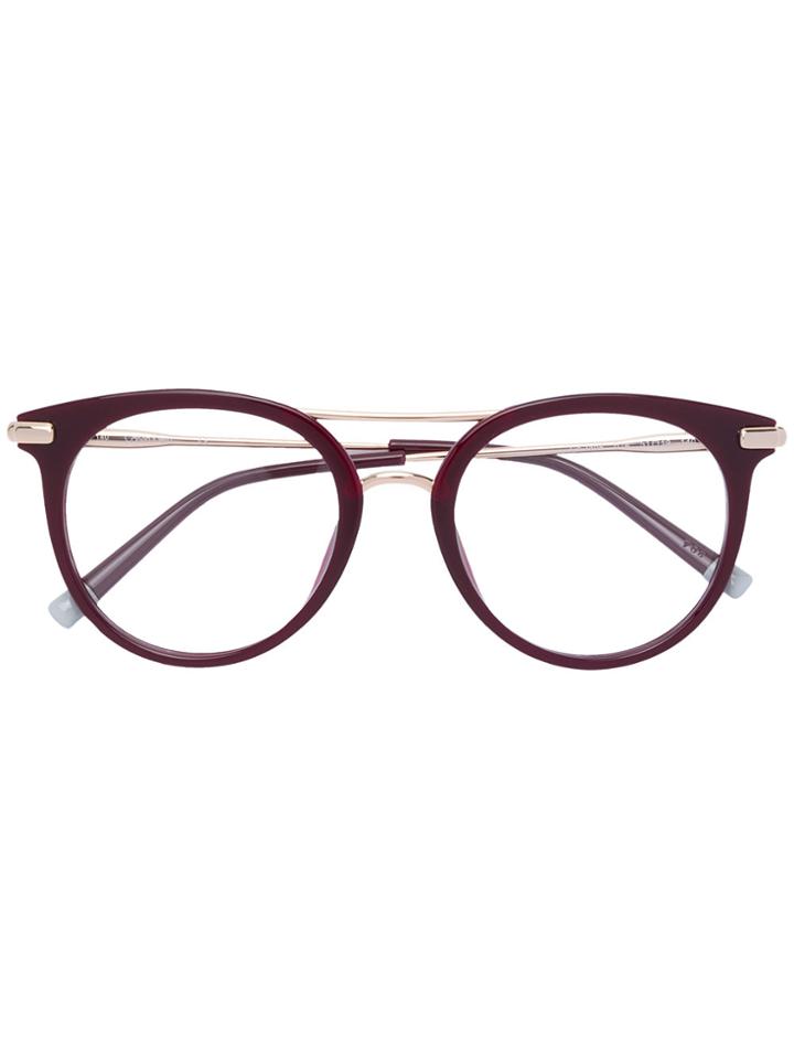 Calvin Klein Round Frame Glasses - Red
